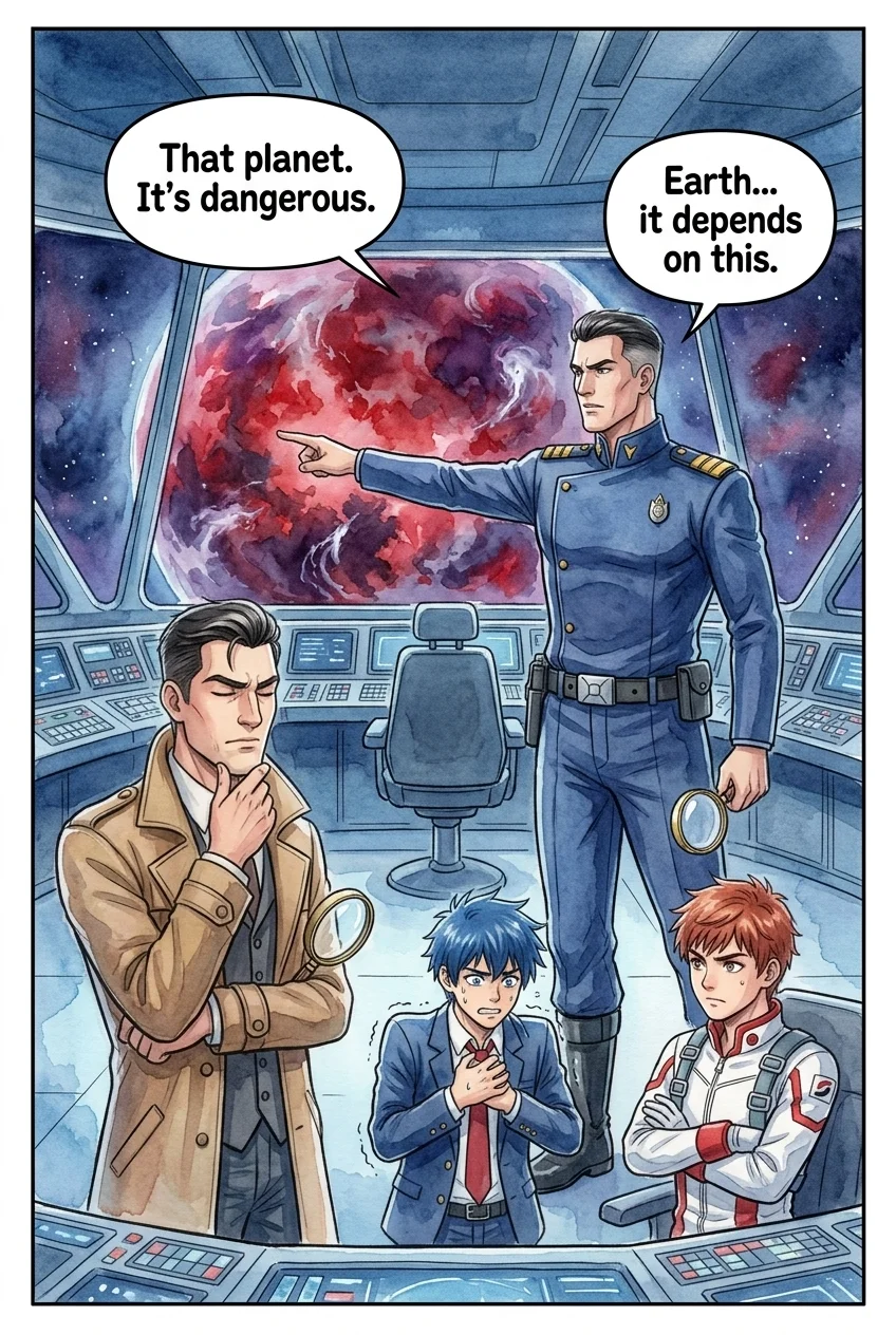 being in a space craft emergency