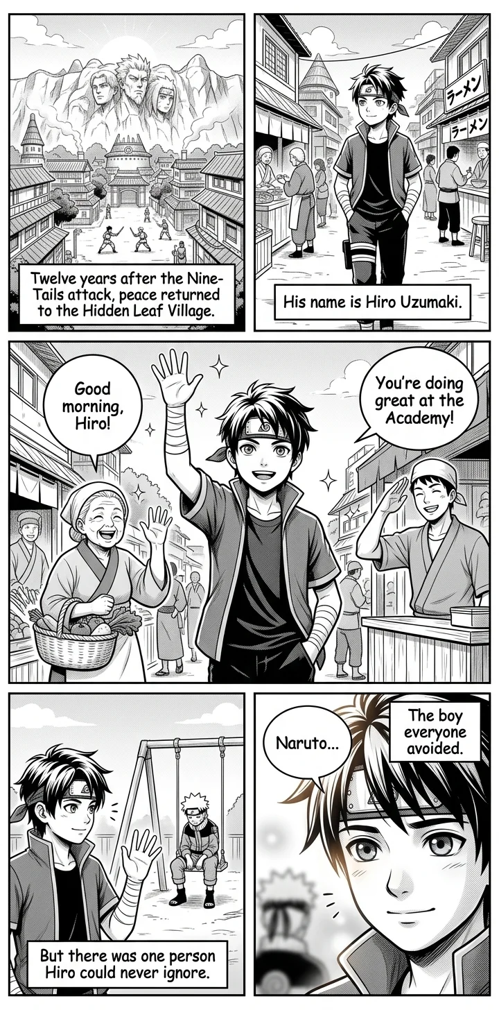 Naruto style anime with naruto's brother hiro .Hiro,12,bw hair,gray eyes,same height Naruto. — Page 2